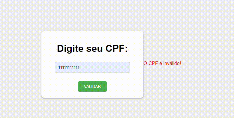 Projeto de validação de e-mail e CPF com JavaScript | validacoes-javascript